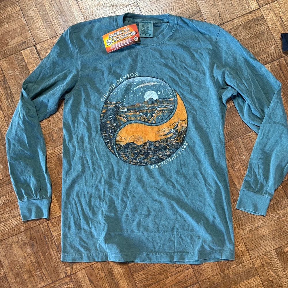Grand Canyon long sleeve Teal Graphic Tee